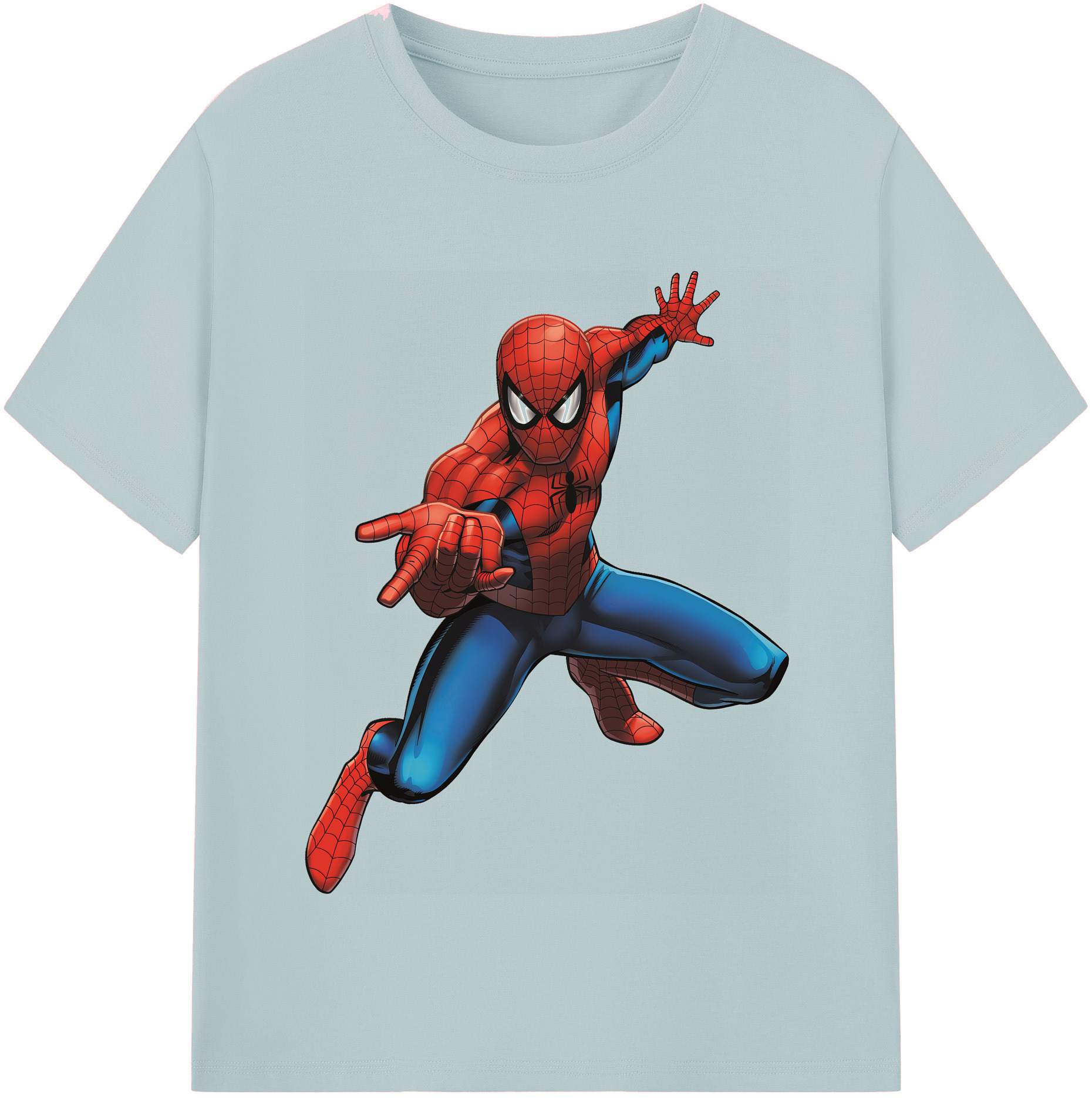 （画像用） Spider Man スパイダーマン 綿100％半袖Tシャツ（フロントプリント）